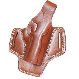 Handmade Real Leather OWB Holster - Two Slot Thumb Break Fast Draw Gun Holster - Tan