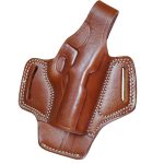 Handmade Real Leather OWB Holster - Two Slot Thumb Break Fast Draw Gun Holster - Tan