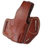 Handmade Leather OWB 3-Slot Holster - Red Dot & Optic Cut Compatible - Tan