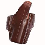 Handmade Leather OWB 3-Slot Holster - Red Dot & Optic Cut Compatible - Dark Brown