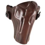 Handmade Leather Snap-On Belt Slide Holster - Custom Molded OWB Carry - Dark Brown
