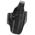 Handmade Leather OWB Holster - Thumb Break Pancake Gun Holster - Black