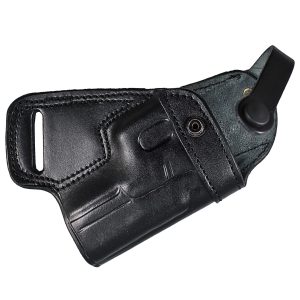 Handmade Leather SOB Holster - Custom Molded Small of Back Carry Holster - Black