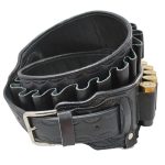 Handmade Leather Cartridge Holder with Integrated Bottom-Stop Design - Black