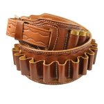 Handmade Leather Cartridge Holder with Integrated Bottom-Stop Design - Brown
