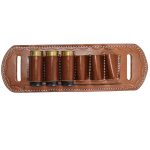 Handmade Leather 6-Slot Cartridge Holder 12, 16, 20, 36 Gauge Ammo Carrier – Brown