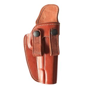 Handmade Leather IWB Snap-On Holster - Custom Molded Concealed Carry Holster -  Brown
