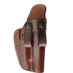 Handmade Leather IWB Snap-On Holster - Custom Molded Concealed Carry Holster -  Dark Brown