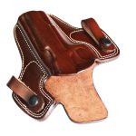 Handmade Leather IWB Sport Butterfly Holster - Red Dot / Optic Cut Compatible - Custom Molded - Dark Brown