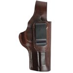Handmade Leather IWB & OWB Holster with Steel Clip - Custom Molded Multi-Carry Holster- Dark Brown
