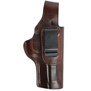 Handmade Leather IWB & OWB Holster with Steel Clip - Custom Molded Multi-Carry Holster- Dark Brown