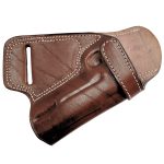 Handmade Leather SOB Holster - Custom Molded Small of Back Carry Holster - Dark Brown