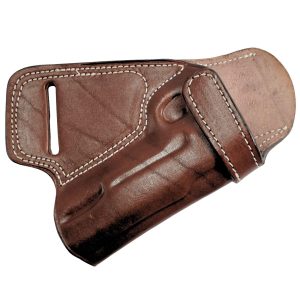 Handmade Leather SOB Holster - Custom Molded Small of Back Carry Holster - Dark Brown
