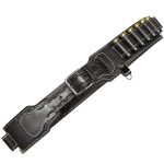 Handmade Leather 30-Slot Cartridge Belt - Stitched Ammo Bandolier with Bottom-Stop - Black