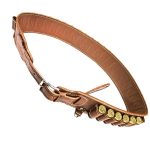 Handmade Leather 30-Slot Cartridge Belt - Stitched Ammo Bandolier with Bottom-Stop - Brown