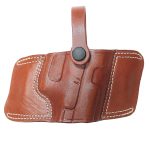 Handmade Leather Butterfly OWB Holster - Custom Molded Speed Carry with Snap - Brown