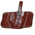 Handmade Leather Butterfly OWB Holster - Custom Molded Speed Carry with Snap - Dark Brown