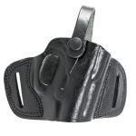 Handmade Leather Sport Speed OWB Holster - Custom Molded Thumb Break Holster - Black