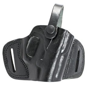 Handmade Leather Sport Speed OWB Holster - Custom Molded Thumb Break Holster - Black