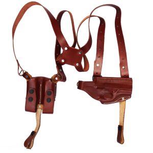 Horizontal Shoulder Holster With Magazine Holder Concealed Carry Gun Holster